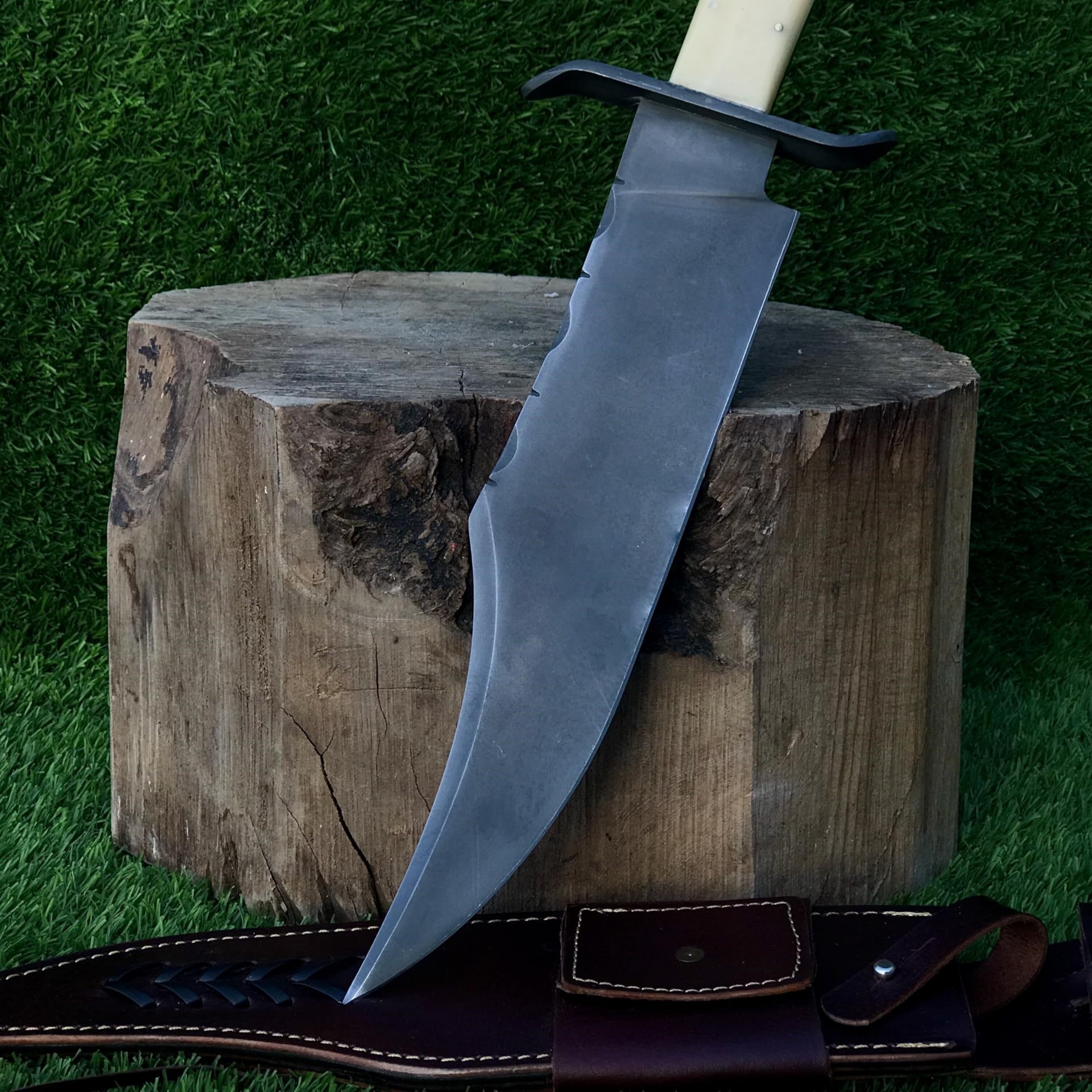 Jimm & James Juan Padillioo Heritage Bowie Replica Bone Handle, 5160 Steel with Sheath - Image 2