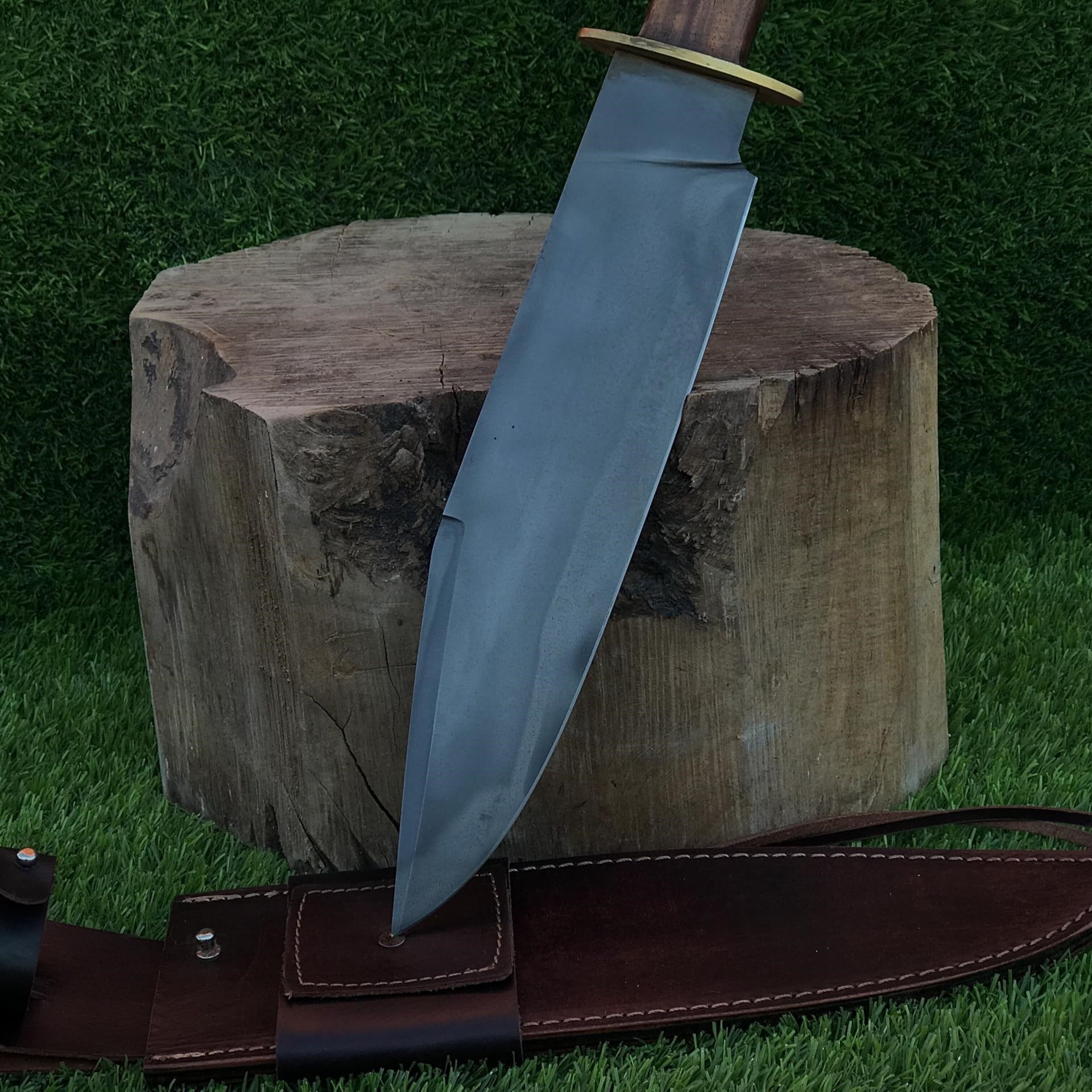 Jim Bowie Style Collectible Utility Tool 1095 Steel with Rosewood Handle & Sheath - Image 2