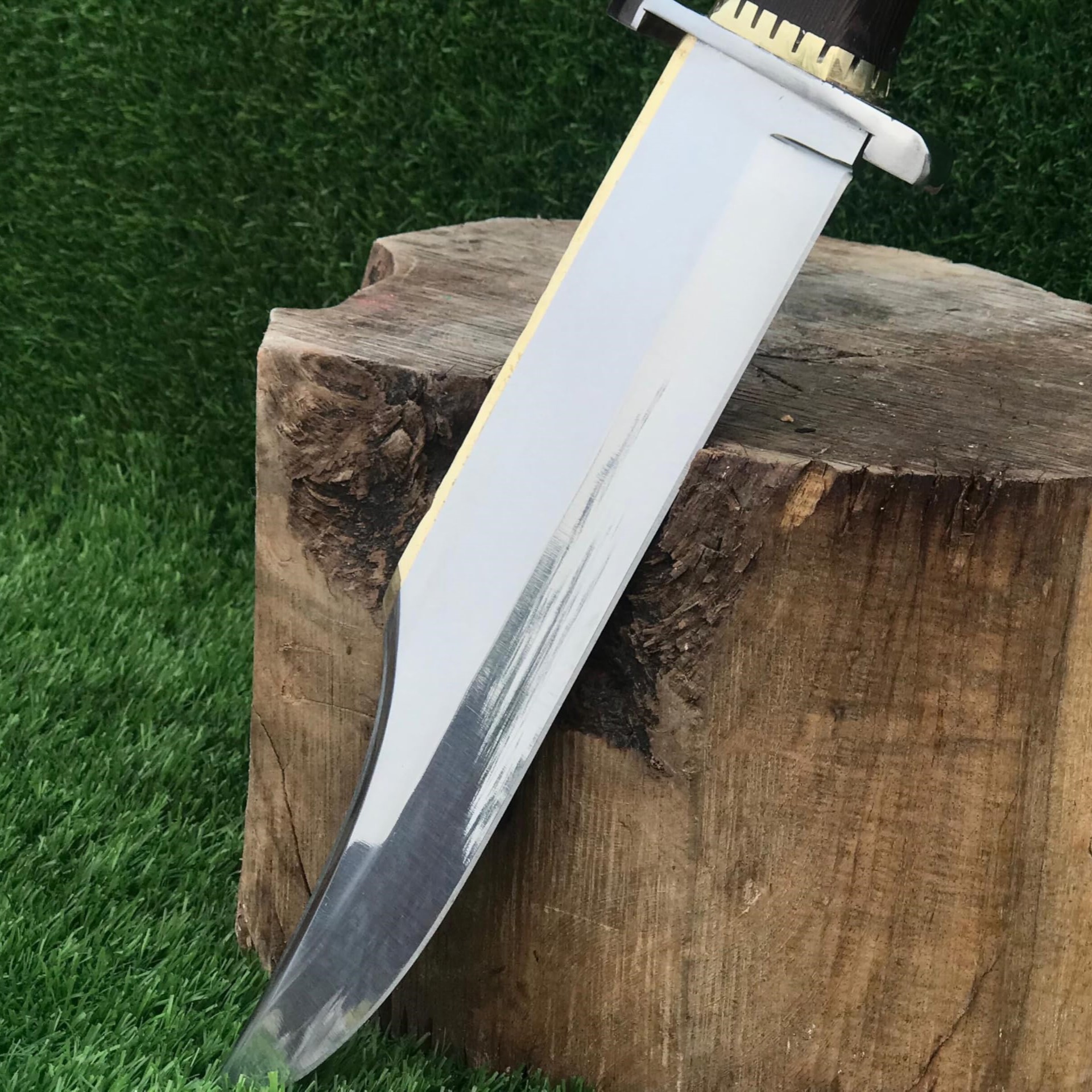 Legendary Alamo Texas Jim Utility Replica Bowie Knife 440C Steel Utility Decorative Blade with Wenge Wood Handle & Leather Sheath - Image 2