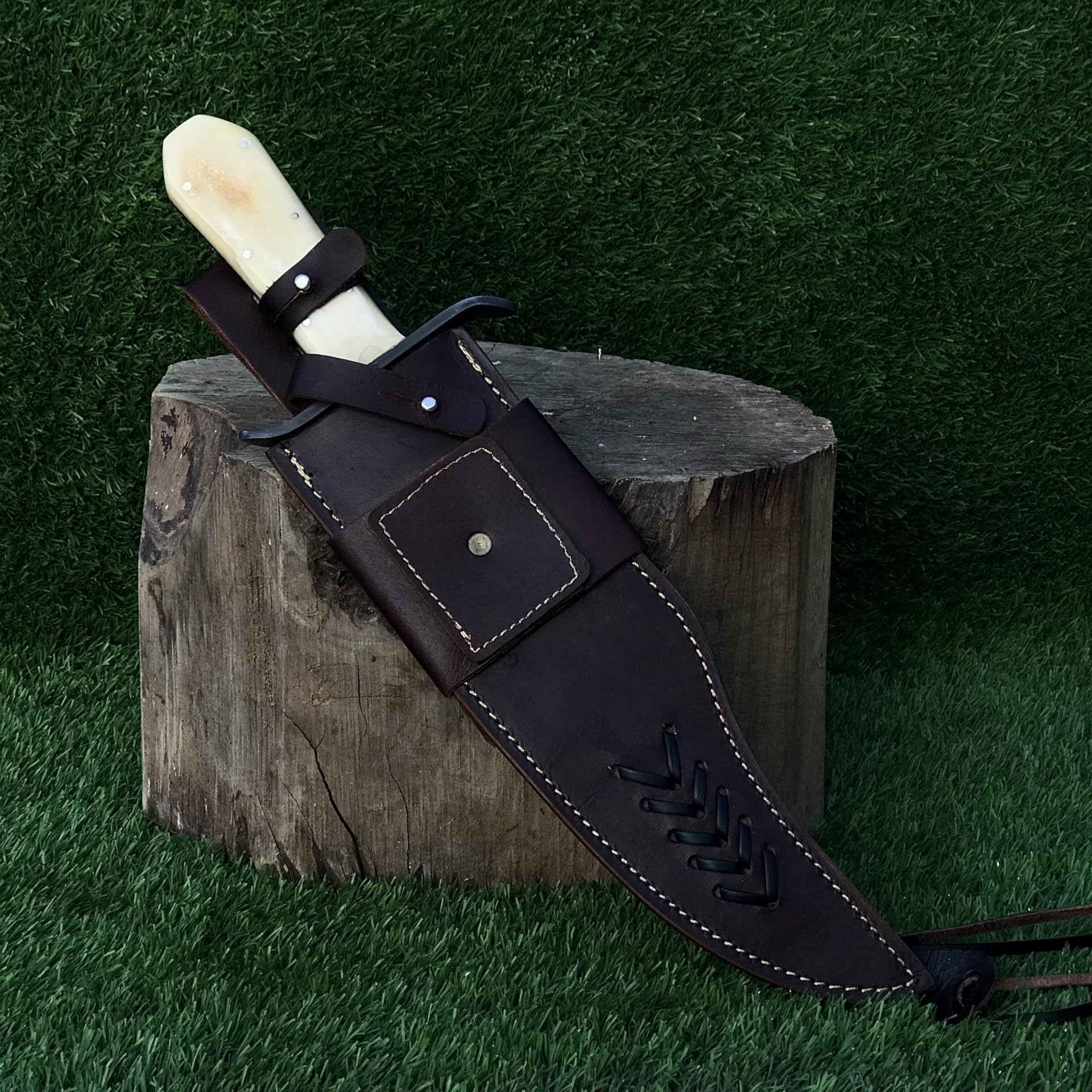 Jimm & James Juan Padillioo Heritage Bowie Replica Bone Handle, 5160 Steel with Sheath - Image 4