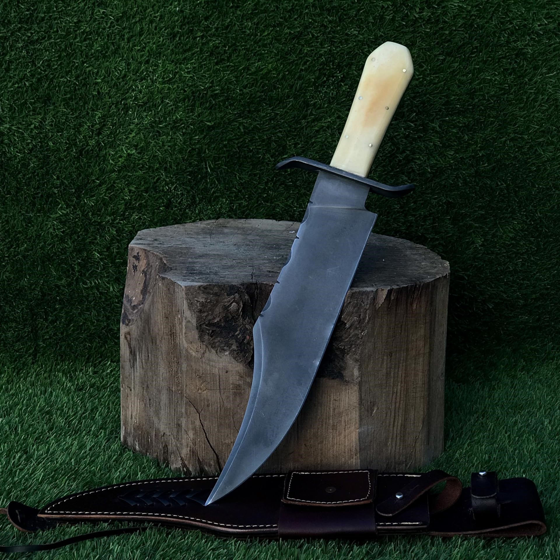 Jimm & James Juan Padillioo Heritage Bowie Replica Bone Handle, 5160 Steel with Sheath