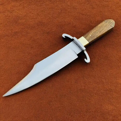 USA Historic Antique Style Bowie Knife 440C Steel 12" Full Tang Hunting Knife | Utility Knife Historic Inspiration USA Knives Outdoor Knives Clip Point Leather Sheath