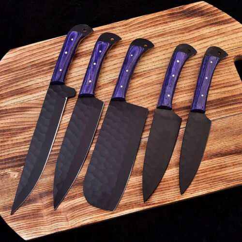 Handcrafted German Steel Chef Knives – Wooden Handle | Professional Kitchen Set | Gift for Him