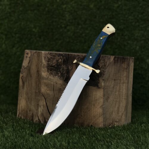 High Polish Outdoor Knife with J2 Steel Blade Color Resin Handle Gardening Knife Camping Utility Knife