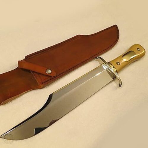 USA Iron Mistress Brass Back Bowie Knife Crocodile Dundee Style | Utility Knife Historic Inspiration USA Knives Outdoor Knives 5160 Steel Handmade Edition
