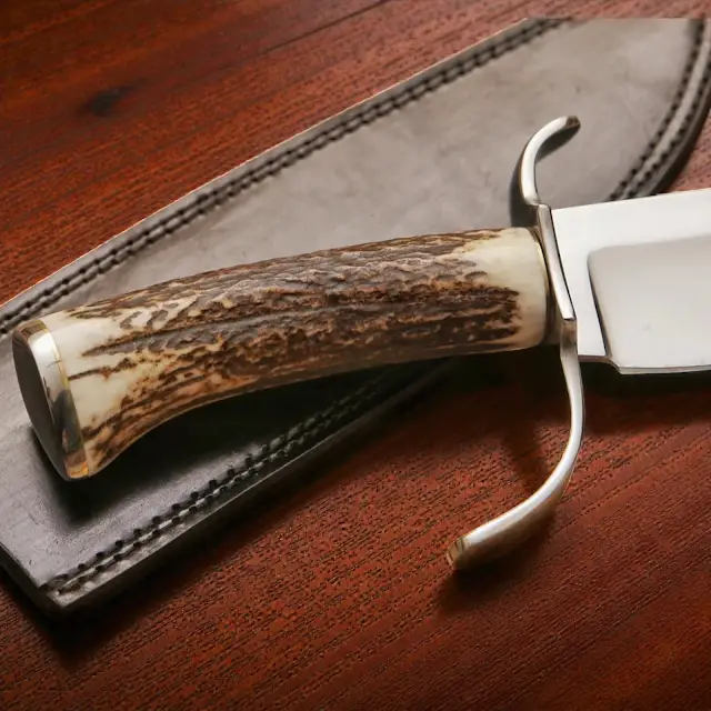 USA D2 Steel Historical Replica Bowie Knife 12" Stag Handle Full Tang | Utility Knife Historic Inspiration USA Knives Outdoor Knives USA D2 Steel Historical Replica Bowie Knife 12" Stag Handle Full Tang | Utility Knife Historic Inspiration USA Knives Outdoor Knives - Image 2