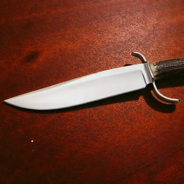 USA D2 Steel Historical Replica Bowie Knife 12" Stag Handle Full Tang | Utility Knife Historic Inspiration USA Knives Outdoor Knives USA D2 Steel Historical Replica Bowie Knife 12" Stag Handle Full Tang | Utility Knife Historic Inspiration USA Knives Outdoor Knives - Image 3