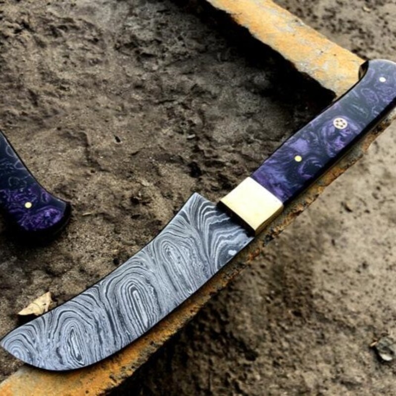 Hand-Forged 5-Piece Damascus Chef Knife Set – Culinary Kitchen Knives with Leather Roll Kit - Image 3