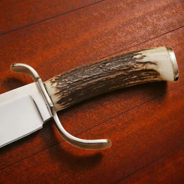 USA D2 Steel Historical Replica Bowie Knife 12" Stag Handle Full Tang | Utility Knife Historic Inspiration USA Knives Outdoor Knives USA D2 Steel Historical Replica Bowie Knife 12" Stag Handle Full Tang | Utility Knife Historic Inspiration USA Knives Outdoor Knives - Image 4