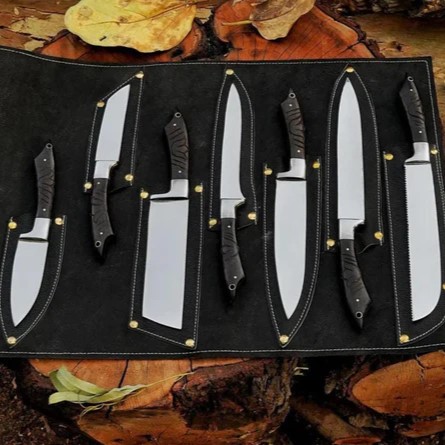 Professional 7-Piece Culinary Chef Knife Set – Stainless Steel Blades with Dark Wooden Handles & Storage Professional 7-Piece Culinary Chef Knife Set – Stainless Steel Blades with Dark Wooden Handles & Storage - Image 4