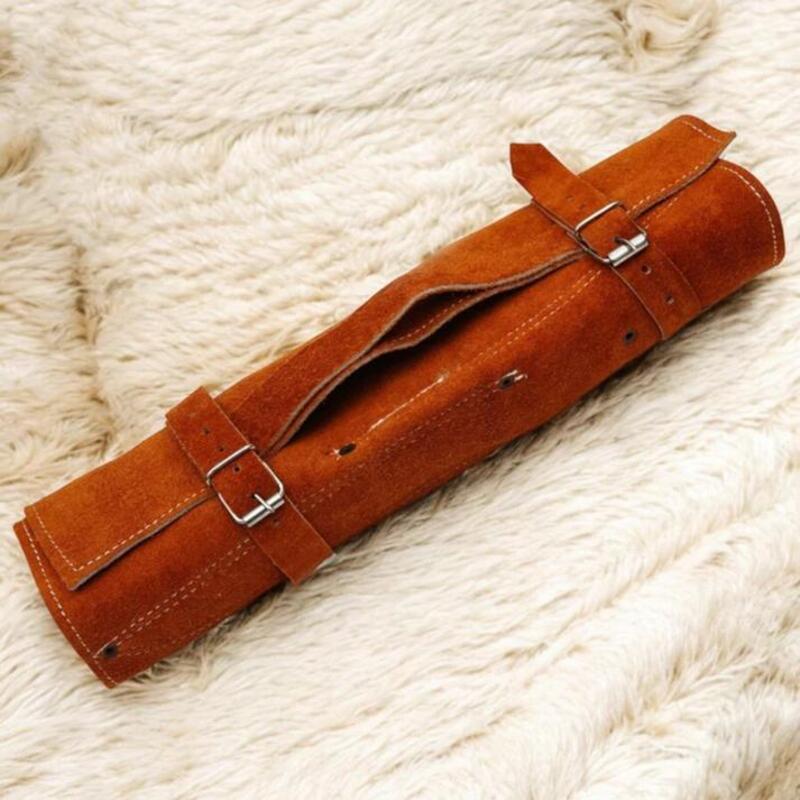 Hand-Forged D2 Steel Chef Knife Set – 5 Piece Kitchen Knives with Blue Resin Handles & Leather Roll Bag - Image 6