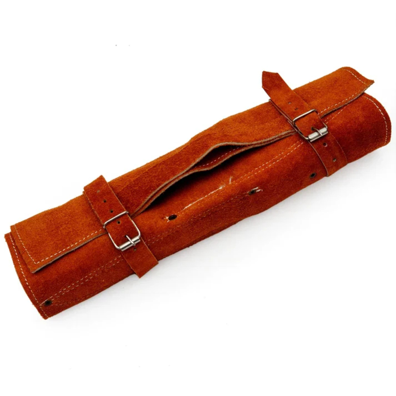 Heavy-Duty Culinary Kitchen Knife Set – 5 Piece Handcrafted D2 Steel Chef Knives with Resin Grip & Leather Roll - Image 6