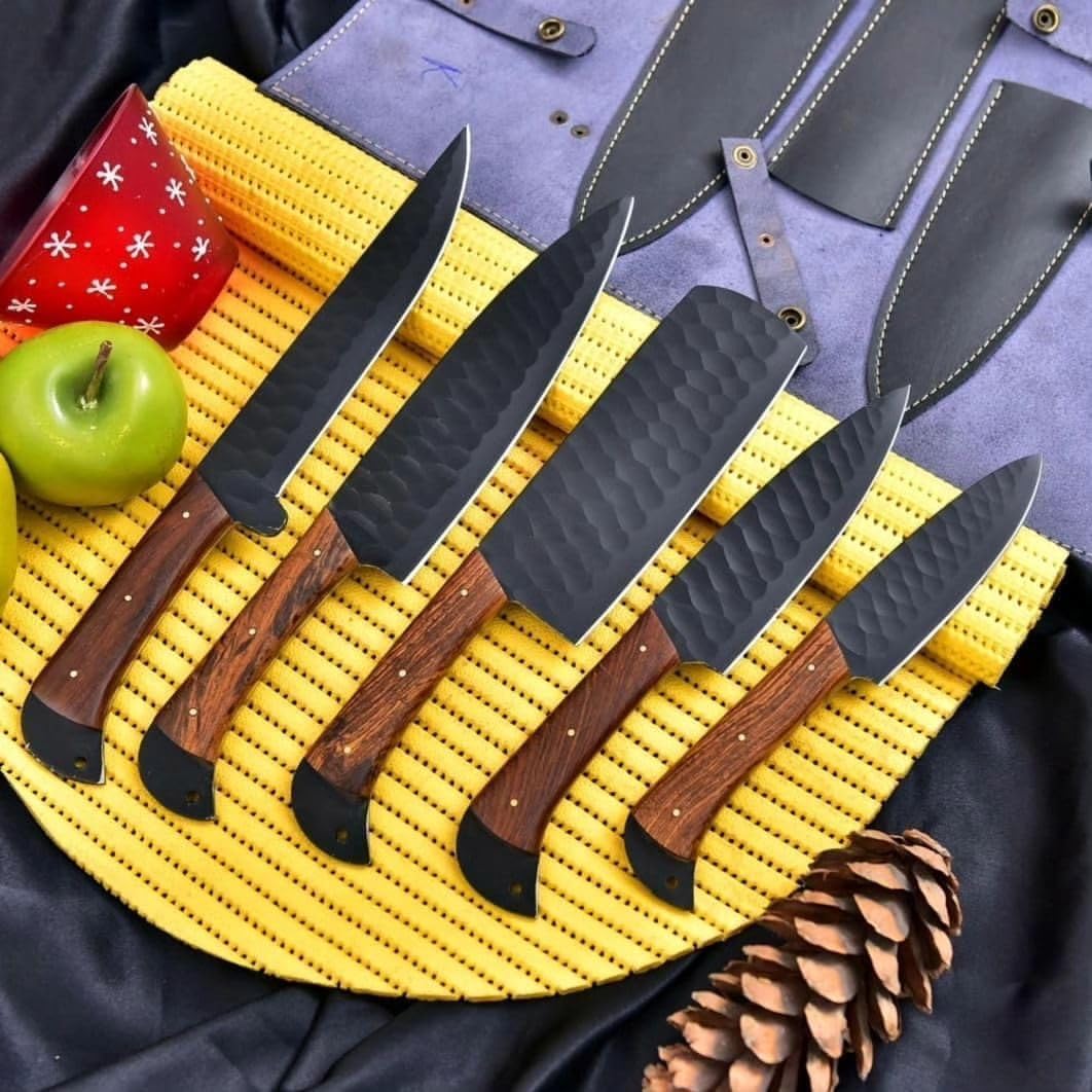 viking knives set, damascus chef knife, kitchen knife set, 5-piece knife set, professional kitchen knives viking knives set, damascus chef knife, kitchen knife set, 5-piece knife set, professional kitchen knives - Image 7