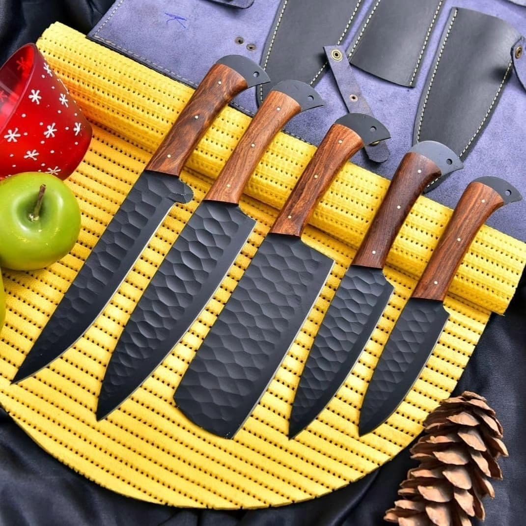 viking knives set, damascus chef knife, kitchen knife set, 5-piece knife set, professional kitchen knives viking knives set, damascus chef knife, kitchen knife set, 5-piece knife set, professional kitchen knives - Image 4