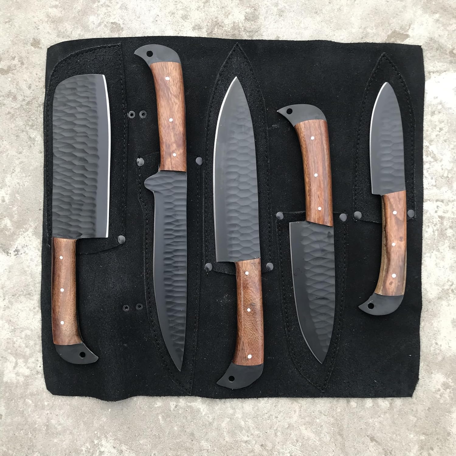 viking knives set, damascus chef knife, kitchen knife set, 5-piece knife set, professional kitchen knives viking knives set, damascus chef knife, kitchen knife set, 5-piece knife set, professional kitchen knives - Image 5