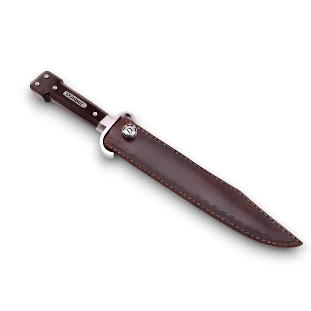 USA Dog Bowie Historical Replica Knife 1095 Carbon Steel 17" 1830s Style | Utility Knife Historic Inspiration USA Knives Outdoor Knives Wenge Wood Handle Leather Sheath USA Dog Bowie Historical Replica Knife 1095 Carbon Steel 17" 1830s Style | Utility Knife Historic Inspiration USA Knives Outdoor Knives Wenge Wood Handle Leather Sheath - Image 6